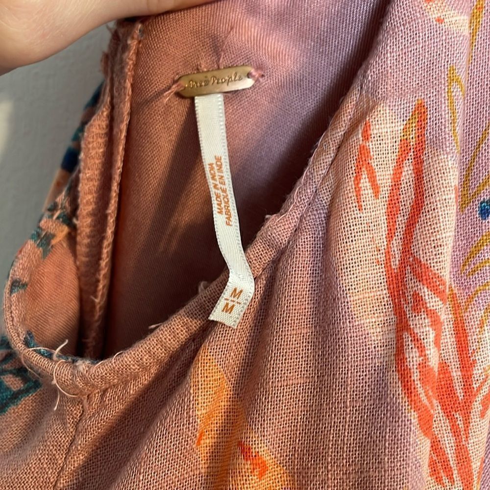 Free People Anita Ruffle Maxi Dress in Desert Rose M - Picture 6 of 9